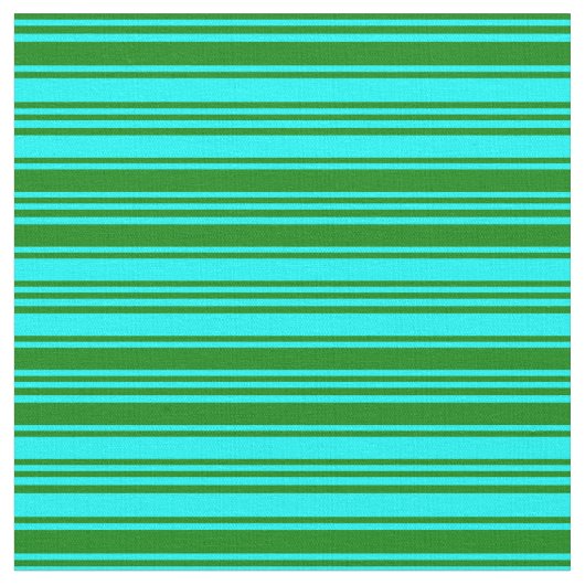 水色と緑の線 ファブリック (クローズアップ)