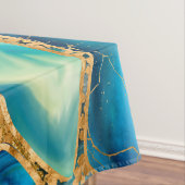 水色と金ゴールドセル – 海 テーブルクロス (インサイチュ)