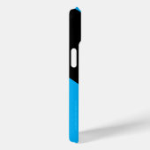 水色と黒、1つのミニマルストライプリスト、名前 Case-Mate iPhoneケース (裏面 / 右)