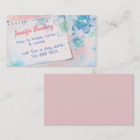 水色によってはお母さんカードが開花します コーリングカード (正面/裏面)