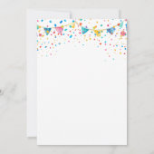 水色のかわいい誕生日パーティー 招待状 (裏面)