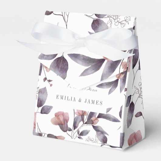 水色のほこりっぽい紫の薄明結婚色 フェイバーボックス (正面サイド)