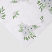 水色のアネモンとトウヒ模様の組織紙 薄葉紙 (詳細)