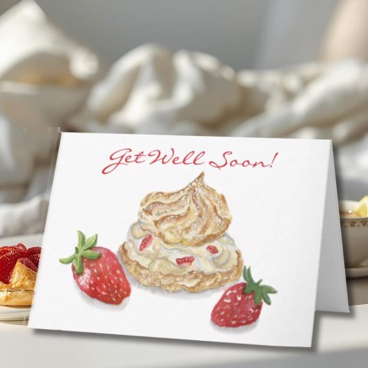 水色のイチゴが元気に カード