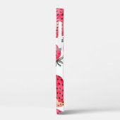 水色のイチゴのパターン。 Case-Mate iPhoneケース (裏面 / 左)