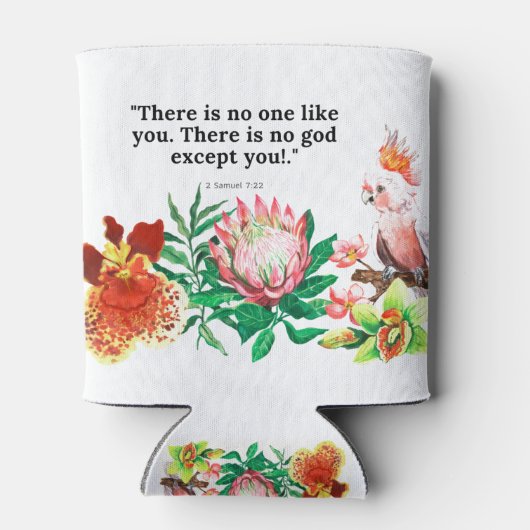 水色のイラストを持つ聖書の詩 缶クーラー (裏面)