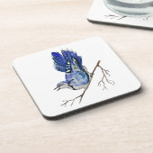 水色のウッドランドの鳥のブルージェイ コースター (左側)
