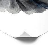 水色のウッドランドの鳥のブルージェイ ポスター (コーナー)