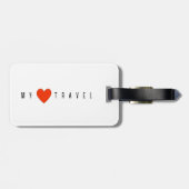 水色のウッドランドの鳥のブルージェイ ラゲッジタグ (裏面横)