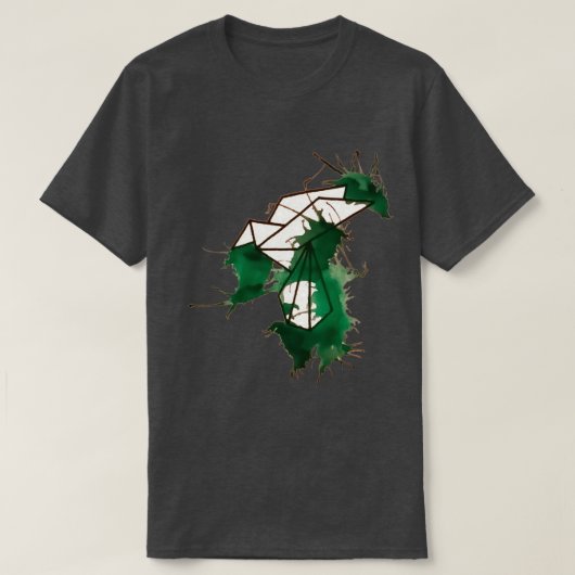 水色のオウム Tシャツ (デザイン正面)