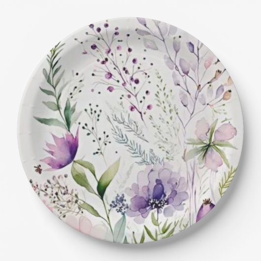 水色のオオオカミ ペーパープレート (正面)