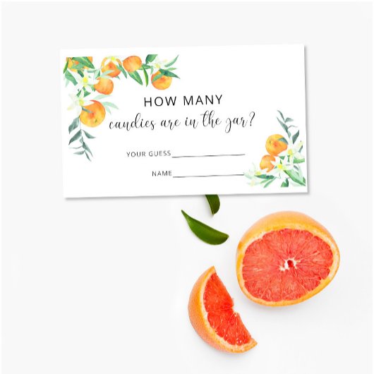水色のオレンジは瓶の中にいくつキャンディが入っている エンクロージャーカード