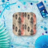 水色のオートバイ、バイクもしくは自転車に乗る人、レース、オートバイ ペーパープレート (パーティー)