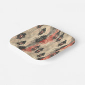 水色のオートバイ、バイクもしくは自転車に乗る人、レース、オートバイ ペーパープレート (傾斜あり)