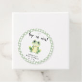 水色のカエルの赤ちゃんシャワー フェイバータグ (インサイチュ)