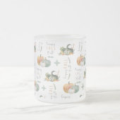 水色のカボチャとヒョウタン フロストグラスマグカップ (中央)