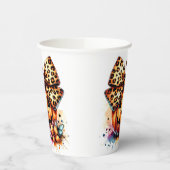 水色のカボチャ（弓） 紙コップ (左)