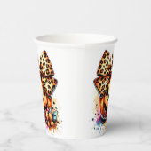 水色のカボチャ（弓） 紙コップ (右)