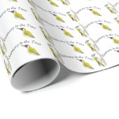 水色のキツツキ ラッピングペーパー (ロールコーナー)