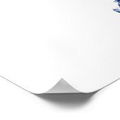 水色のクリケット選手 ポスター (角)