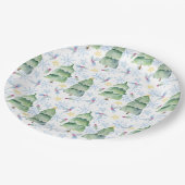 水色のクリスマスツリー ペーパープレート (アングル)