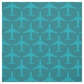 水色のグラフィック飛行機 ファブリック (見本)