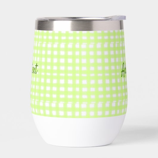 水色のグリーンプライドパーソナライズされたギンハムの追加テックス (左面)