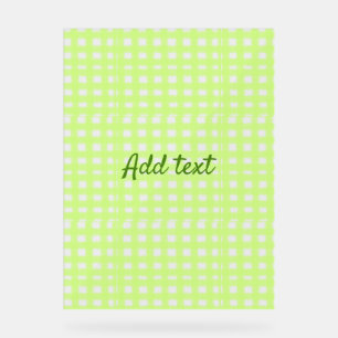 水色のグリーンプライドパーソナライズされたギンハムの追加テックス アクリルサイン