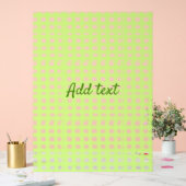 水色のグリーンプライドパーソナライズされたギンハムの追加テックス アクリルサイン (ウェディング)