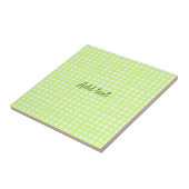 水色のグリーンプライドパーソナライズされたギンハムの追加テックス タイル (側面)