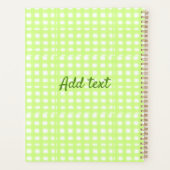 水色のグリーンプライドパーソナライズされたギンハムの追加テックス プランナー手帳 (裏面)