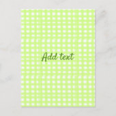 水色のグリーンプライドパーソナライズされたギンハムの追加テックス ポストカード (正面)