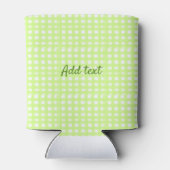 水色のグリーンプライドパーソナライズされたギンハムの追加テックス 缶クーラー (裏面)