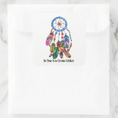 水色のゴージャスなレインボードリームキャッチャー スクエアシール (バッグ)