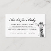 水色のサファリ動物 |ベビー エンクロージャーカード (正面)