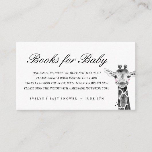 水色のサファリ動物 |ベビー エンクロージャーカード (正面)