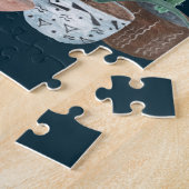 水色のサボテン。 ジグソーパズル (側面)