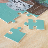 水色のサボテン。 ジグソーパズル (側面)