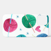 水色のシームレスなパターンとカラフルボール Case-Mate iPhoneケース (裏面 (横))