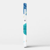 水色のシームレスなパターンとカラフルボール Case-Mate iPhoneケース (裏面 / 左)