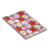 水色のシームレスなパターンとバラ。シームレスw ノートブック (右側)