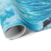 水色のシームレスなパター色彩の鮮やかン ラッピングペーパー (ロールコーナー)