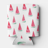 水色のスイカ、シームレスな夏のパターン。 缶クーラー (裏面)