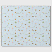 水色のスカイブルー ラッピングペーパー (フラット)