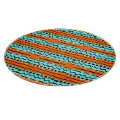 水色のストライプカラフル、明るいパターン。 カッティングボード (角)