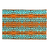 水色のストライプカラフル、明るいパターン。 枕カバー (裏面)