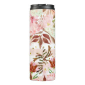 水色のストライプフローラと金ゴールドドット タンブラー (裏面)