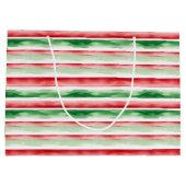 水色のストライプ ラージペーパーバッグ (裏面)