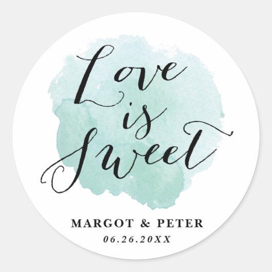 水色のスポットライトのシール ラウンドシール (正面)