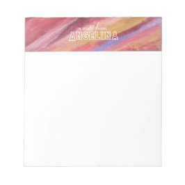 水色のテラコッタは白い文字をストリップ ノートパッド